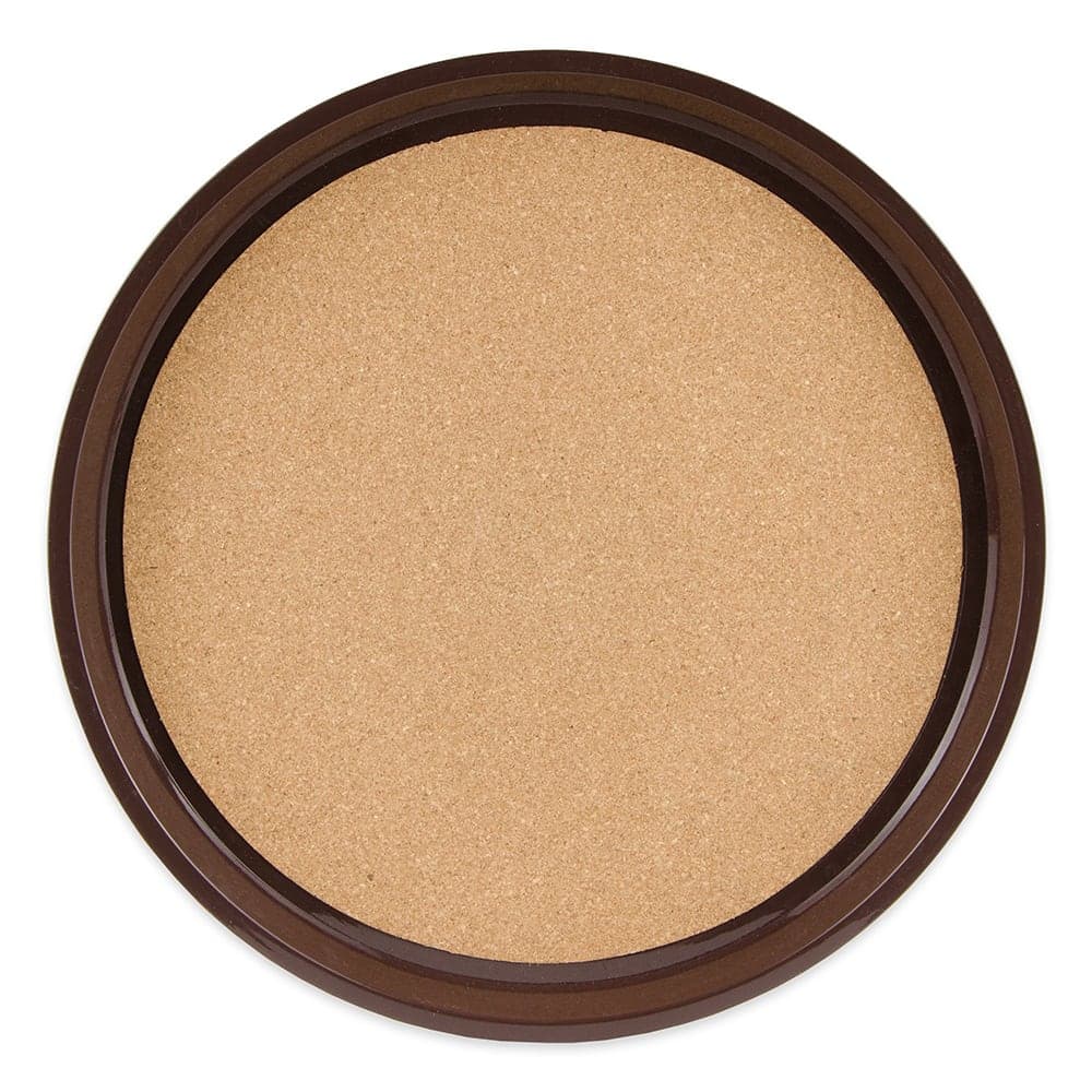 GET 14" Round Serving Tray, Plastic, Brown (RCT-14-BR)