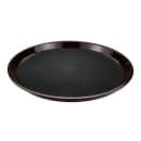 GET 14" Round Serving Tray, Plastic, Black/Brown (RCT-14-NS) thumbnail 3
