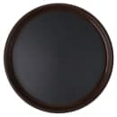 GET 16" Round Serving Tray, Plastic, Black/Brown (RCT-16-NS) thumbnail 2