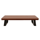 GET Rectangular Display Riser w/ Foldable Legs - 13 4/5"L x 7 1/2"W x 3"H, Walnut Wood (RISER-3-W) thumbnail 3