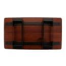 GET Rectangular Display Riser w/ Foldable Legs - 13 4/5"L x 7 1/2"W x 3"H, Walnut Wood (RISER-3-W) thumbnail 4