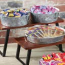 GET Rectangular Display Riser w/ Foldable Legs - 13 4/5"L x 7 1/2"W x 3"H, Walnut Wood (RISER-3-W) thumbnail 5