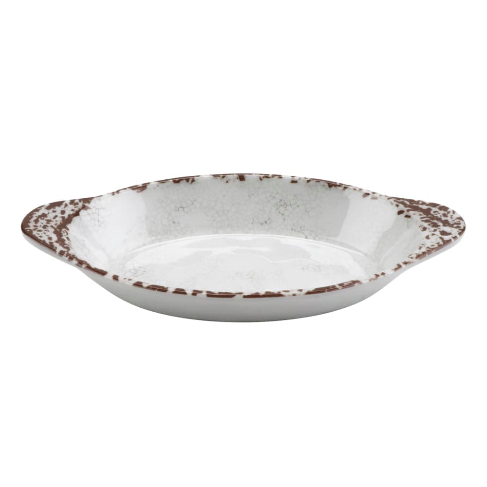 GET Oval Side Dish, 8 1/2" x 4 1/2", Melamine, French Mill (SD-08-FM)
