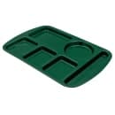 GET Melamine Rectangular Tray w/ (6) Compartments, 14 3/4" x 9 1/2", Hunter Green (TL-151-HG) thumbnail 2