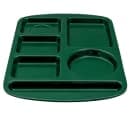 GET Melamine Rectangular Tray w/ (6) Compartments, 14 3/4" x 9 1/2", Hunter Green (TL-151-HG) thumbnail 4
