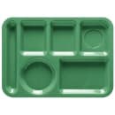 GET Plastic Rectangular Tray w/ (6) Compartments, 14" x 10", Rainforest Green (TL-152-FG) thumbnail 2