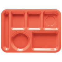 GET Plastic Rectangular Tray w/ (6) Compartments, 14" x 10", Rainforest Green (TL-152-FG) thumbnail 4