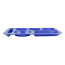 GET Plastic Rectangular Tray w/ (6) Compartments, 14" x 10", Peacock Blue (TL-152-PB) thumbnail 2