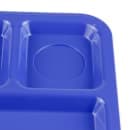 GET Plastic Rectangular Tray w/ (6) Compartments, 14" x 10", Peacock Blue (TL-152-PB) thumbnail 6