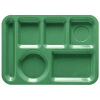 GET Plastic Rectangular Tray w/ (6) Compartments, 14" x 10", Rio Orange (TL-152-RO) thumbnail 3