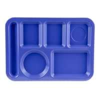 GET Plastic Rectangular Tray w/ (6) Compartments, 14" x 10", Rio Orange (TL-152-RO) thumbnail 4