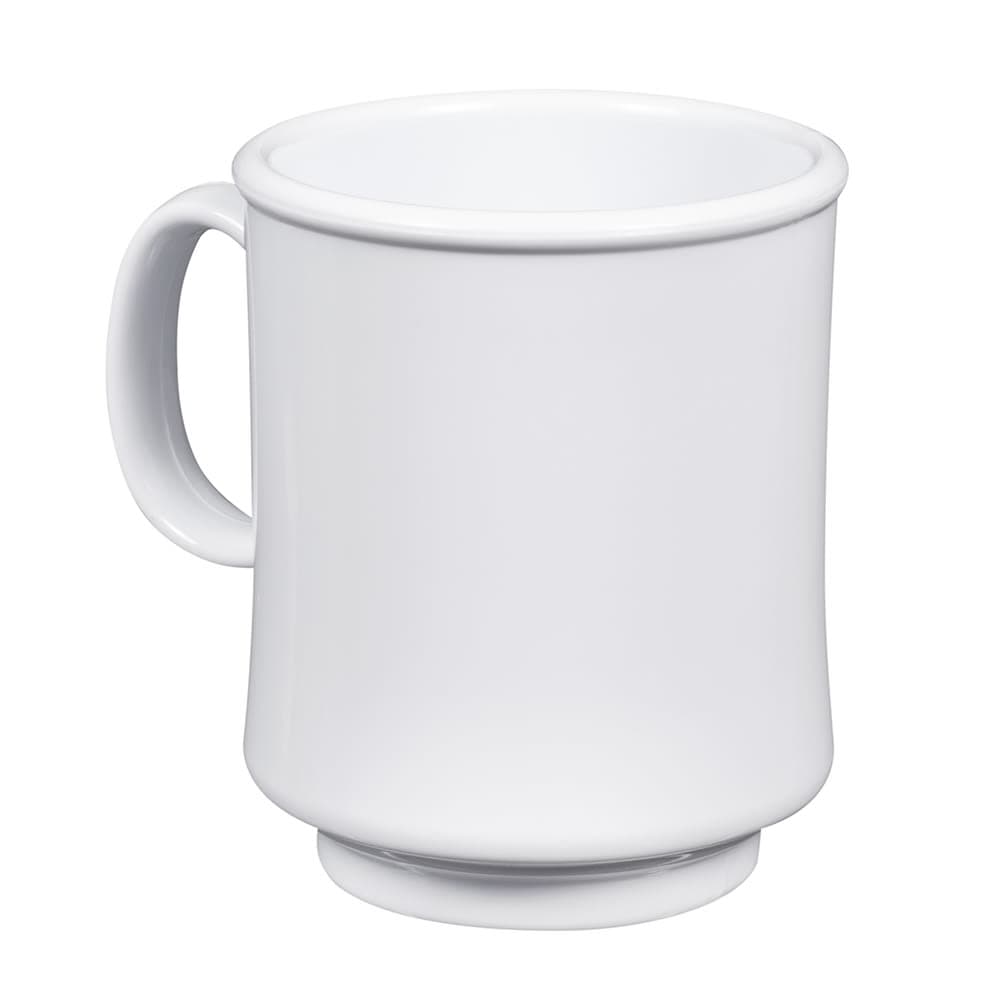 GET 8 oz Plastic Coffee Mug, White (TM-1308-W)