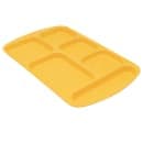 GET Melamine Rectangular Tray w/ (6) Compartments, 15 1/2" x 9 7/8", Bright Yellow (TR-151-BY) thumbnail 2