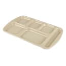 GET Melamine Rectangular Tray w/ (6) Compartments, 15 1/2" x 9 7/8", Sandstone (TR-151-S) thumbnail 4