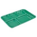 GET Plastic Rectangular Tray w/ (6) Compartments, 14 3/8" x 9 7/8", Rainforest Green (TR-152-FG) thumbnail 3