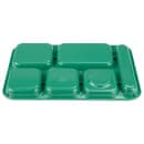 GET Plastic Rectangular Tray w/ (6) Compartments, 14 3/8" x 9 7/8", Rainforest Green (TR-152-FG) thumbnail 5
