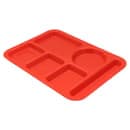 GET Plastic Rectangular Tray w/ (6) Compartments, 14 3/8" x 9 7/8", Rio Orange (TR-152-RO) thumbnail 2