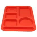 GET Plastic Rectangular Tray w/ (6) Compartments, 14 3/8" x 9 7/8", Rio Orange (TR-152-RO) thumbnail 4