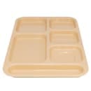 GET Plastic Rectangular Tray w/ (6) Compartments, 14 3/8" x 9 7/8", Tan (TR-152-T) thumbnail 4