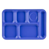 GET Plastic Rectangular Tray w/ (6) Compartments, 14 3/8" x 9 7/8", Tan (TR-152-T) thumbnail 7