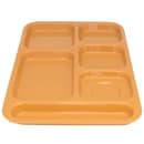 GET Plastic Rectangular Tray w/ (6) Compartments, 14 3/8" x 9 7/8", Tropical Yellow (TR-152-TY) thumbnail 4