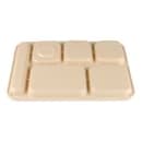 GET Plastic Rectangular Tray w/ (6) Compartments, 14 1/2" x 10", Tan (TR-153-T) thumbnail 6