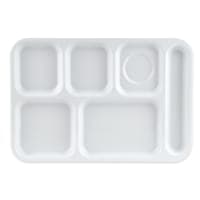 GET Plastic Rectangular Tray w/ (6) Compartments, 14 1/2" x 10", Tan (TR-153-T) thumbnail 8