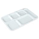 GET Plastic Rectangular Tray w/ (6) Compartments, 14 1/2" x 10", White (TR-153-W) thumbnail 4