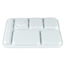 GET Plastic Rectangular Tray w/ (6) Compartments, 14 1/2" x 10", White (TR-153-W) thumbnail 5