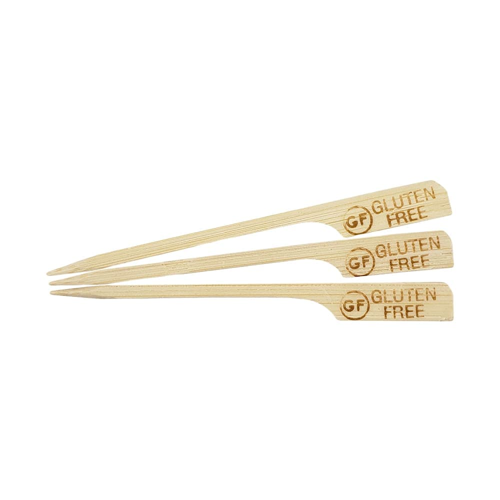 Rofson 3 1/2" Bamboo Gluten Free Paddle Pick (BGFM)