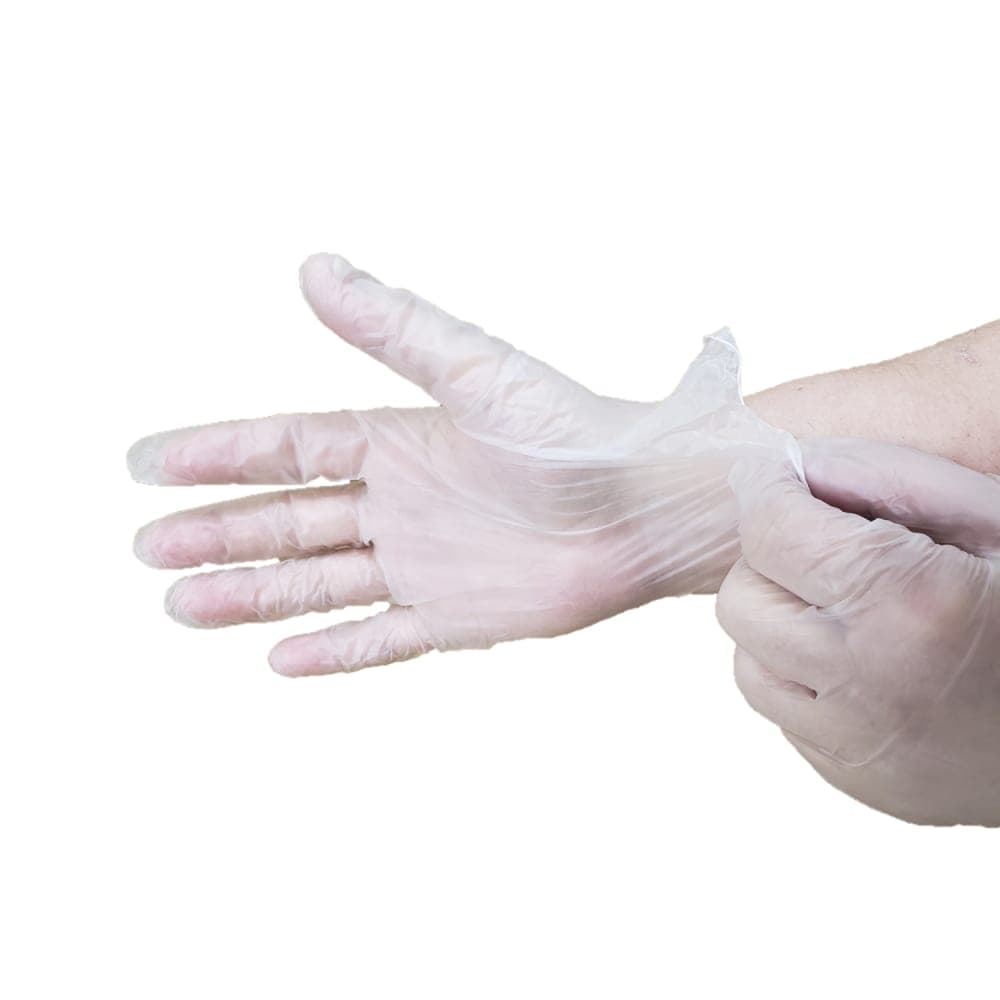 Rofson Disposable Vinyl Gloves - Powder Free, Opaque, Small (PFV200S)