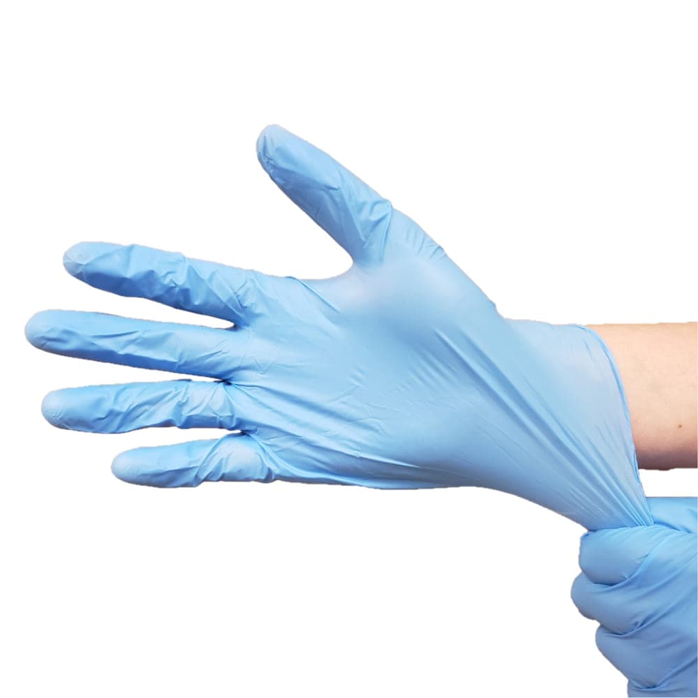 Rofson Disposable Synmax Vinyl Hybrid Gloves - Blue, X-Large (SYNB100X)