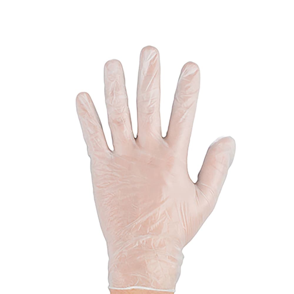 Rofson Disposable Vinyl Gloves - Powdered, Opaque, Medium (VEM102)
