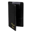 Risch Double-Panel Guest Check Holder - 5" x 9", Padded Vinyl, Black (5000PBLACKTHANKYOU) thumbnail 4