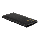 Risch Double-Panel Guest Check Holder - 5" x 9", Padded Vinyl, Black (5000PBLACKTHANKYOU) thumbnail 5