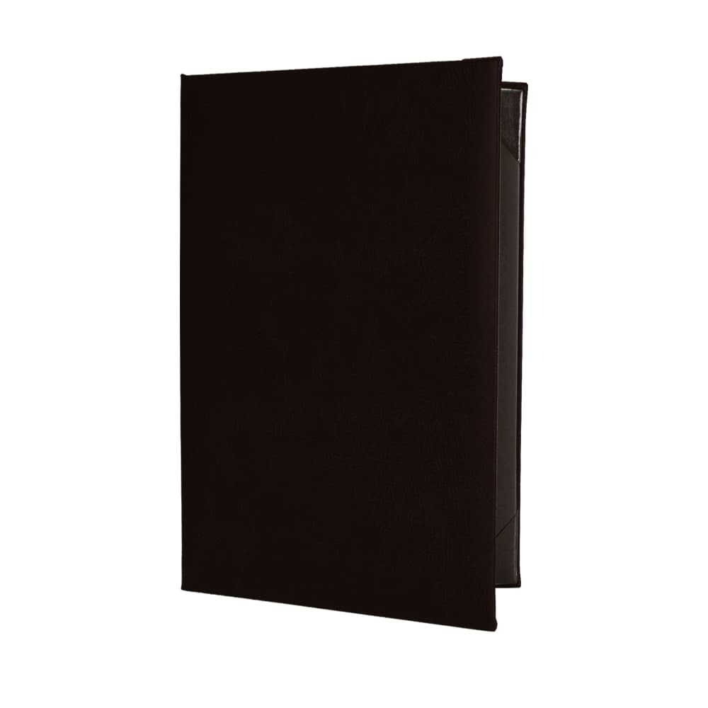Risch Folding Menu Cover w/ (2) Panels - 8 1/2" x 14", Padded, Brown (TAM-2V 8.5X14)