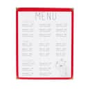 Risch Single Pocket Vinyl Menu Cover, 8 1/2"W x 11"H, Red Leatherette (TES 8.5X11) thumbnail 4