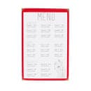 Risch Single Pocket Vinyl Menu Cover, 8 1/2"W x 14"H, Red Leatherette (TES 8.5X14) thumbnail 4