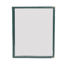 Risch Triple Pocket Vinyl Menu Cover, 8 1/2"W x 11"H, Green Leatherette (TETB 8.5X11) thumbnail 2