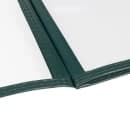 Risch Triple Pocket Vinyl Menu Cover, 8 1/2"W x 11"H, Green Leatherette (TETB 8.5X11) thumbnail 5