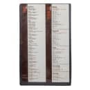Risch Double Sided Tuscan Menu Board w/ Vinyl Pockets, 8 1/2" x 14", Black (TMB-1P2V 8.5X14 BLACK) thumbnail 3