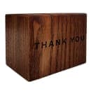 Risch Rectangular Wood Block Check Presenter - 3 1/2" x 2 1/2" x 2 3/4", Wood (WOODBLOCK-CHECK WALNUT) thumbnail 6