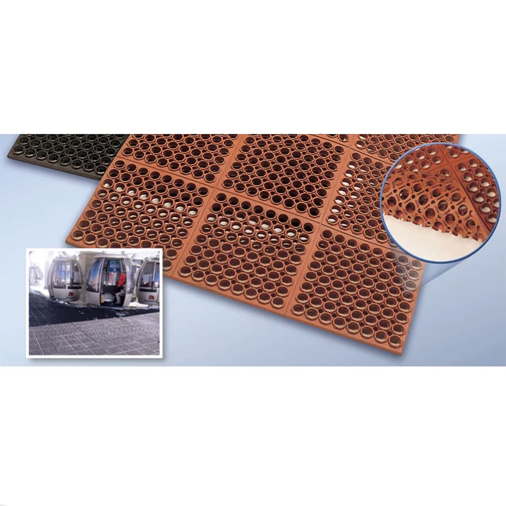 Cactus Mat 3525-R3 VIP Tuffdek Anti Fatigue Mat - 3' x 3', Red