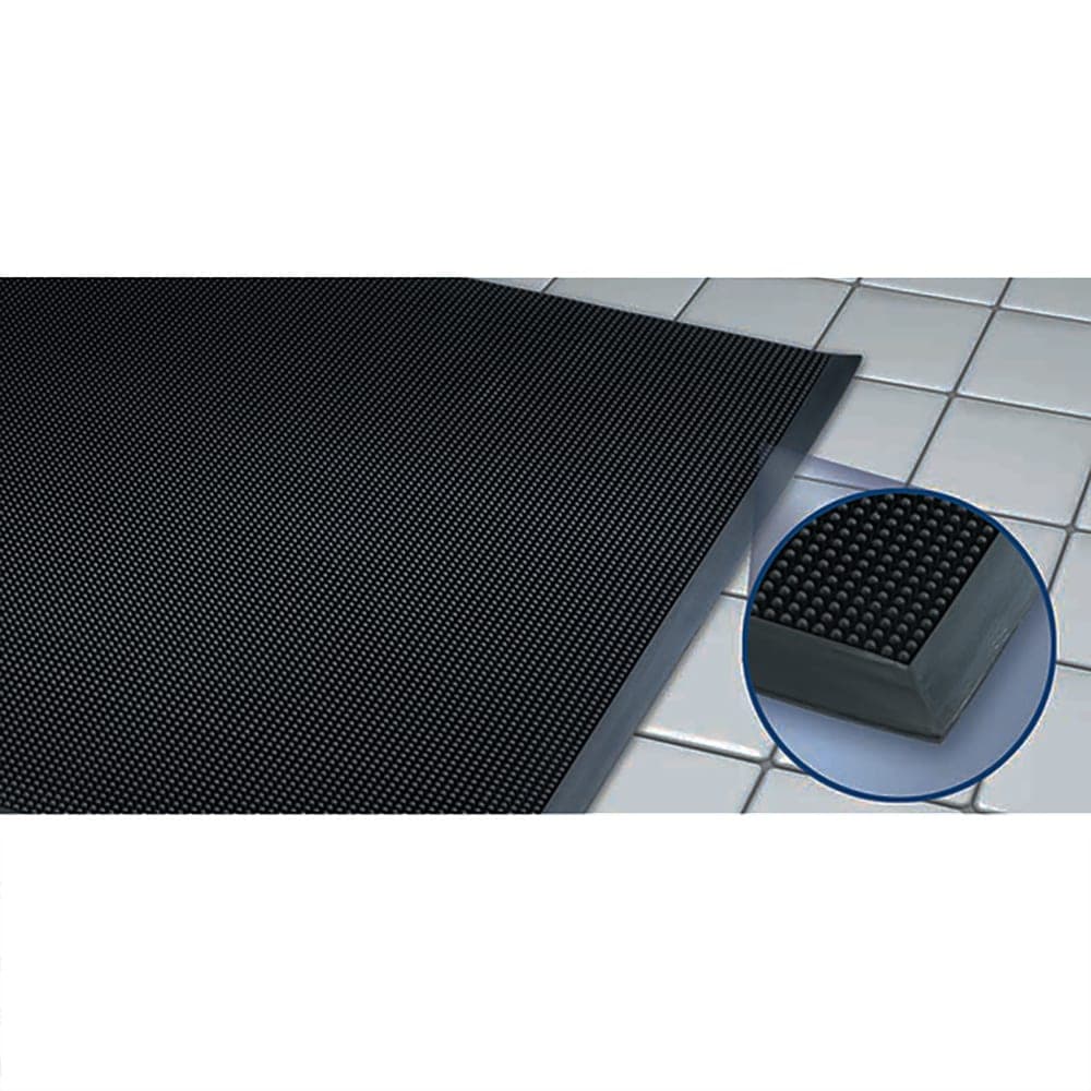 Cactus Mat 35-3239 Finger Top Anti Fatigue Mat - 2' x 3 1/4', Rubber, Black