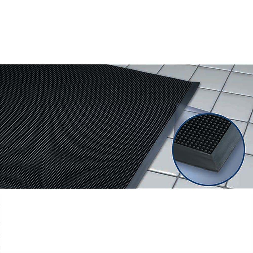 Cactus Mat 35-3672 Finger Top Anti Fatigue Mat - 3' x 6', Rubber, Black