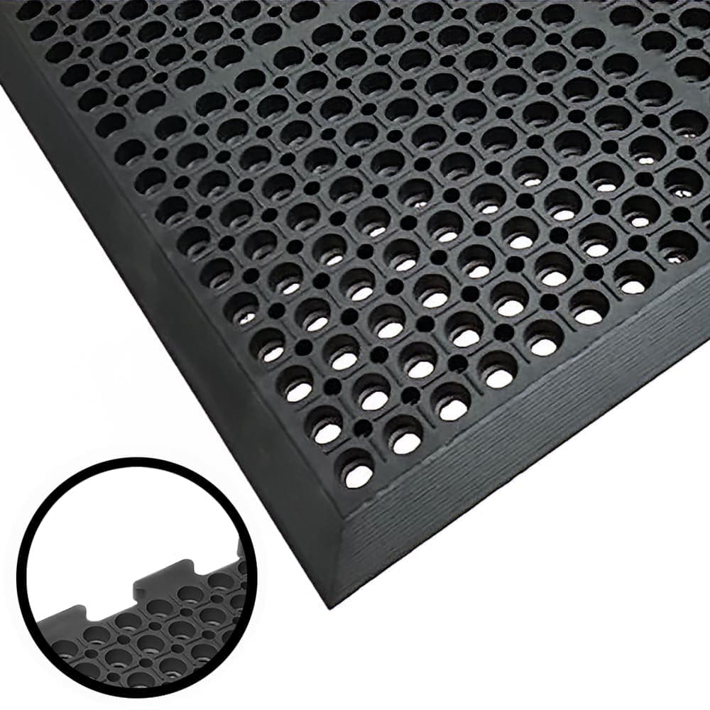 Cactus Mat 4420-CEWB VIP Duralok Mat w/ Bevel - End, 3' x 5', Black