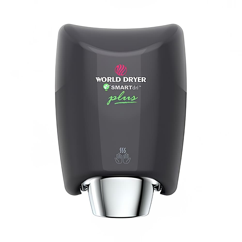 World Dryer K-162P2 Automatic Hand Dryer w/ 10 Second Dry Time - Black Aluminum, 120v