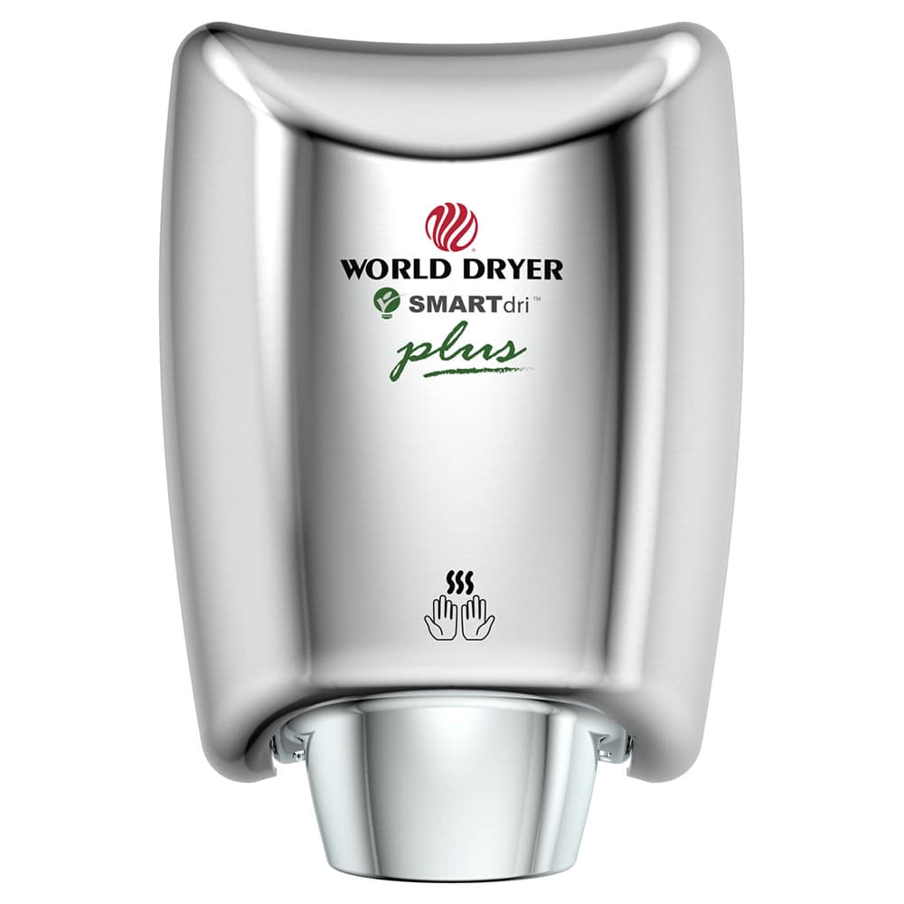 World Dryer K-972P2 Automatic Hand Dryer w/ 10 Second Dry Time - Polished Stainless, 120v