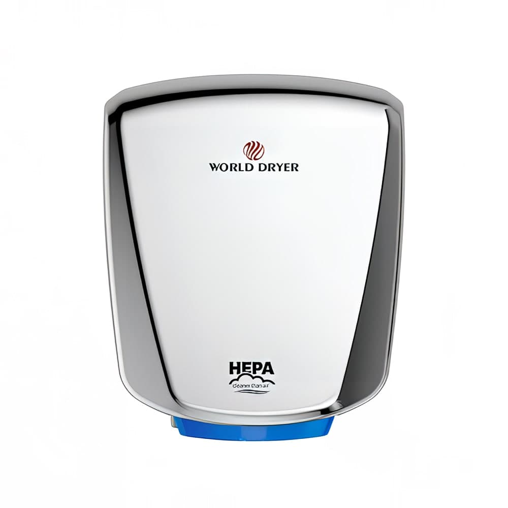 World Dryer Q-972A2 Automatic Hand Dryer w/ 12 Second Dry Time - Polished Stainless, 120v/208-240v/277v/1ph
