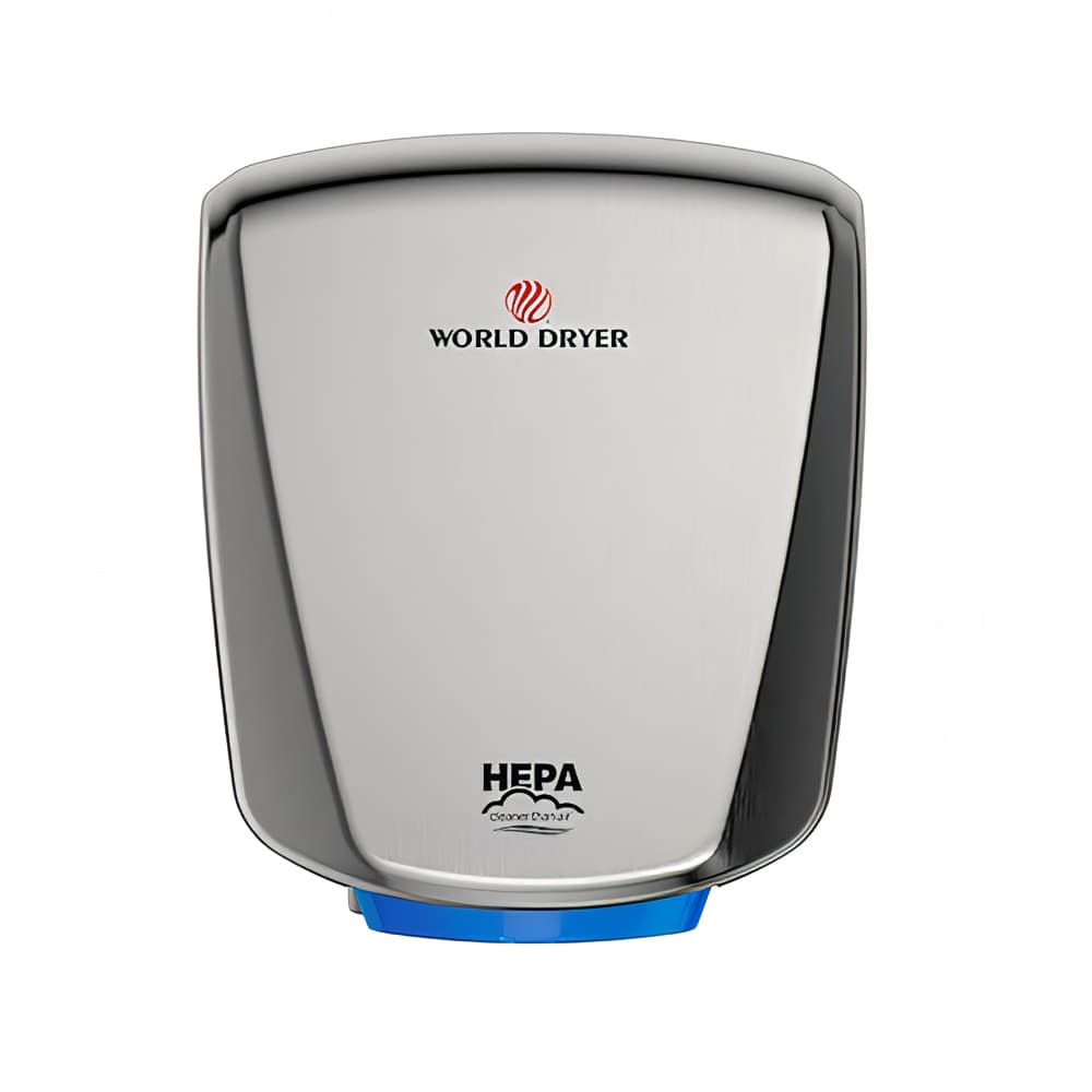World Dryer Q-973A2 Automatic Hand Dryer w/ 12 Second Dry Time - Brushed Stainless, 120v/208-240v/277v/1ph
